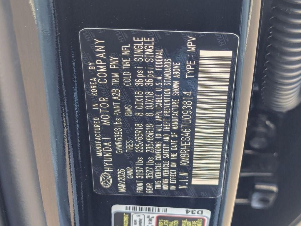 2026 Hyundai PALISADE HYBRID SEL Premium 7 Passenger