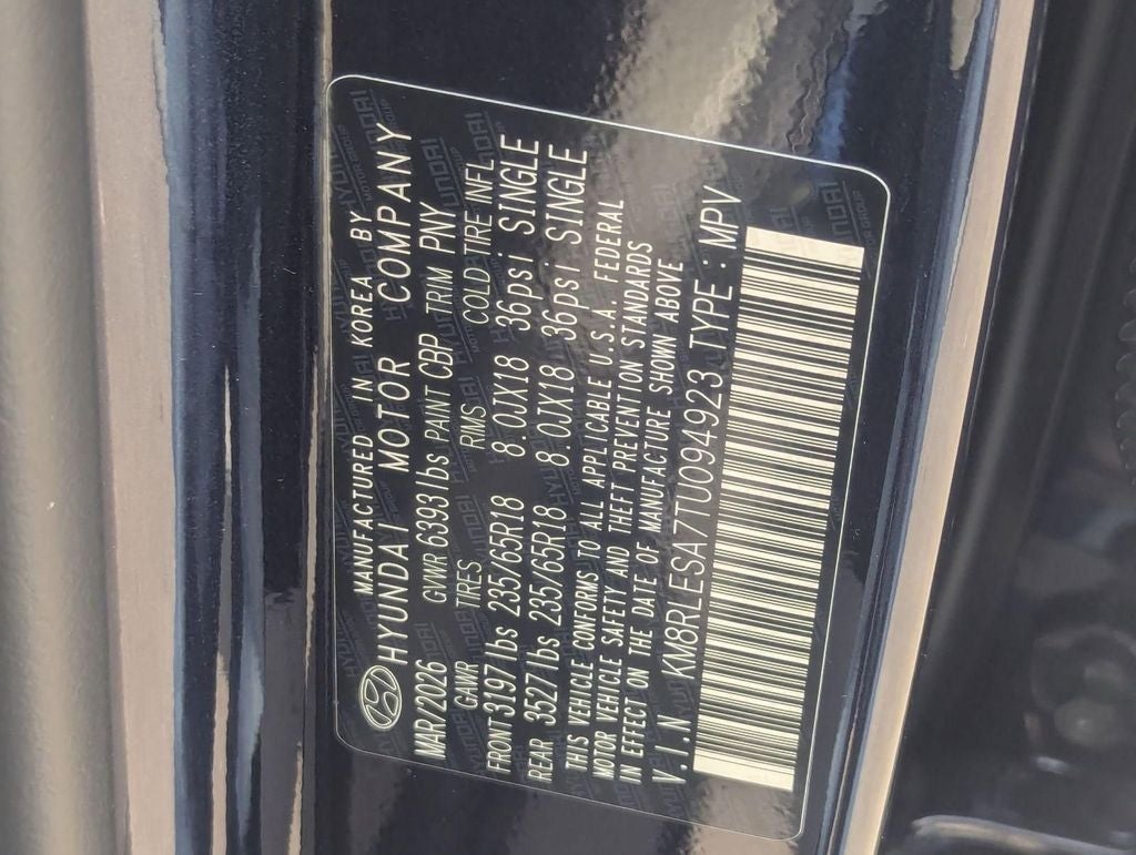 2026 Hyundai PALISADE HYBRID SEL 7 Passenger